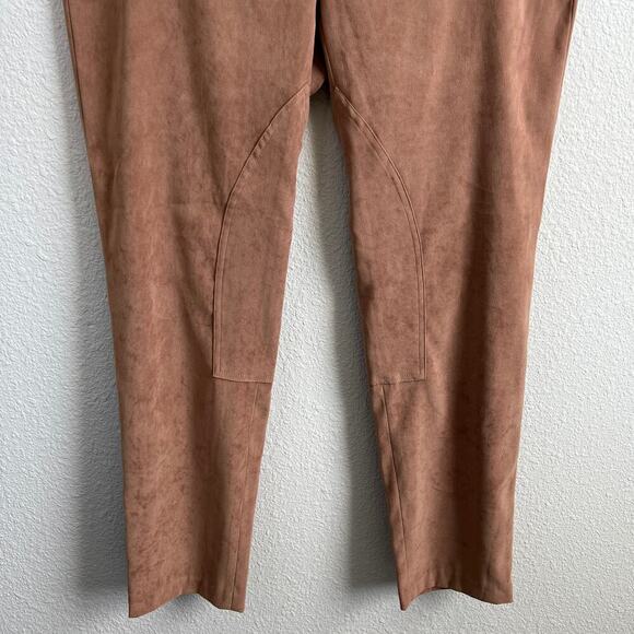 J. McLaughlin Jodhpur Riding Pants Womens 12 Tan Camel Suede Mid Rise Equestrian - Picture 3 of 7